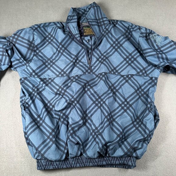 Sunderland of Scotland Cygnet Ladies L Blue Plaid Pullover Weatherbeater 1/4 Zip - Picture 11 of 14